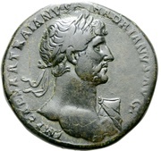 Sestertius - Hadrian PONT MAX TR POT COS IIFORT REDS C; Fortuna obverse image