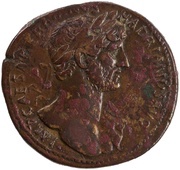 Sestertius - Hadrian PONT MAX TR POT COS II ANNONA AVG S C; Annona obverse image