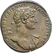 Sestertius - Hadrian PONT MAX TR POT COS III LIBERTAS RESTITVTA S C obverse image