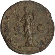 Sestertius - Hadrian PONT MAX TR POT COS III S C; Felicitas, Rome, 119-120 reverse image