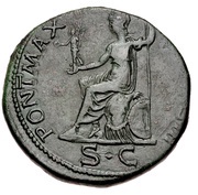 Sestertius - Hadrian PONT MAX TR POT COS III SC; Roma reverse image