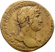 Sestertius - Hadrian CONCORDIA EXERCITVVM S C; Concordia obverse image