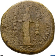 Sestertius - Hadrian CONCORDIA EXERCITVVM S C; Concordia, Rome, 120-121 reverse image