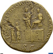 Sestertius - Hadrian LOCVPLETATORI ORBIS TERRARVM S C; Liberalitas, Rome, 120-121 reverse image
