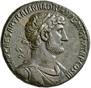 Sestertius - Hadrian PIETAS AVGVSTI S C; Pietas obverse image