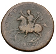 Sestertius - Hadrian P M TR P COS III EXPED AVG S C, Rome, 121-123 reverse image