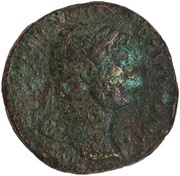 Sestertius - Hadrian P M TR P COS III EXPED AVG S C obverse image