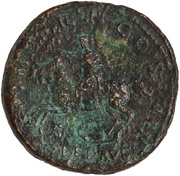 Sestertius - Hadrian P M TR P COS III EXPED AVG S C, Rome, 121-123 reverse image
