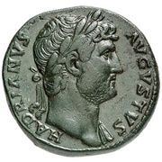 Sestertius - Hadrian COS III NEP RED S C; Neptune obverse image