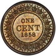 1 Cent - Victoria Specimen Pattern reverse image