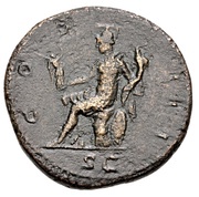 Sestertius - Hadrian COS III S C; Roma, Rome, 126-127 reverse image