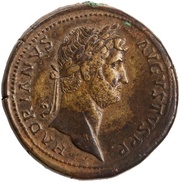 Sestertius - Hadrian COS III S C; Fortuna obverse image