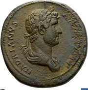 Sestertius - Hadrian COS III S C; Fortuna obverse image