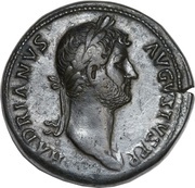 Sestertius - Hadrian COS III S C; Fortuna obverse image