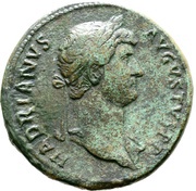 Sestertius - Hadrian HILARITAS P R COS III S C; Hilaritas obverse image
