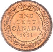1 Cent - George V without "DEI GRA" reverse image