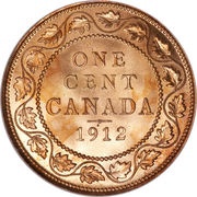 1 Cent - George V with "DEI GRA" reverse image
