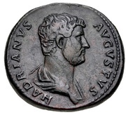 Sestertius - Hadrian IVSTITIA AVG COS III P P S C; Justitia obverse image