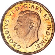 1 Cent - George VI with ET IND:IMP: obverse image