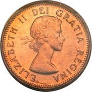 1 Cent - Elizabeth II 1st portrait obverse image