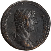 Sestertius - Hadrian FELICITATI AVG COS III P P S C obverse image