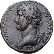 Sestertius - Hadrian FELICITATI AVG COS III P P S C obverse image