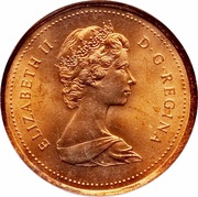 1 Cent - Elizabeth II 2nd portrait, 12 sided obverse image