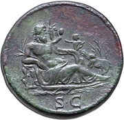 Sestertius - Hadrian Nilus, Rome, 130 reverse image