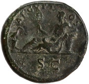 Sestertius - Hadrian AEGYPTOS S C; Egypt, Rome, 130-133 reverse image
