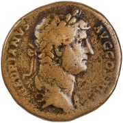 Sestertius - Hadrian AEGYPTOS S C; Egypt obverse image