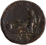 Sestertius - Hadrian AFRICA S C; Africa, Rome, 130-133 reverse image