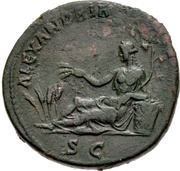 Sestertius - Hadrian ALEXANDRIA S C; Alexandria, Rome, 130-133 reverse image