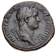 Sestertius - Hadrian DACIA S C; Dacia obverse image