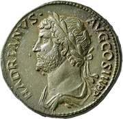 Sestertius - Hadrian DACIA S C; Dacia obverse image