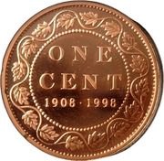 1 Cent - Elizabeth II Royal Canadian Mint, Mirror finish reverse image
