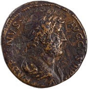 Sestertius - Hadrian DACIA S C; Dacia obverse image