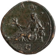 Sestertius - Hadrian HISPANIA S C; Hispania, Rome, 130-133 reverse image
