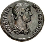 Sestertius - Hadrian MAVRETANIA S C; Mauretania obverse image