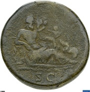 Sestertius - Hadrian NILVS S C; Nilus, Rome, 130-133 reverse image