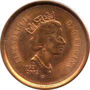 1 Cent - Elizabeth II Golden Jubilee; magnetic obverse image