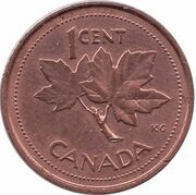 1 Cent - Elizabeth II Golden Jubilee; non-magnetic reverse image