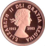 1 Cent - Elizabeth II First Elizabeth II effigy obverse image