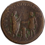 Sestertius - Hadrian ADVENTVS AVG MAVRETANIAE S C; Mauretania, Rome, 130-133 reverse image