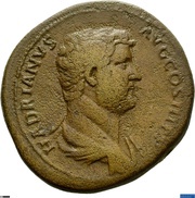 Sestertius - Hadrian ADVENTVS AVG MAVRETANIAE S C; Mauretania obverse image