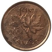 1 Cent - Elizabeth II 4th portrait; non-magnetic reverse image