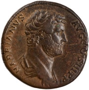 Sestertius - Hadrian RESTITVTORI ACHAIAE S C; Achaea obverse image