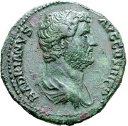 Sestertius - Hadrian RESTITVTORI AFRICAE S C; Africa obverse image