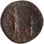Sestertius - Hadrian RESTITVTORI ARABIAE S C; Arabia, Rome, 130-133 reverse image