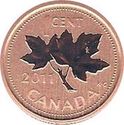 1 Cent - Elizabeth II 4th portrait; Specimen sets reverse image