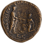 Sestertius - Hadrian RESTITVTORI BITHYNIAE S C; Bithynia, Rome, 130-133 reverse image